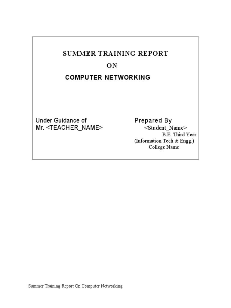 Networking Project Report PDF Firewall Network Switch