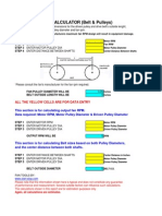 Belt & Pulley Calculator