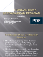 Perhitungan Biaya Berdasarkan Pesanan