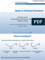 Effects of Biodiesel On Pollutant Emissions: Bob Mccormick National Renewable Energy Laboratory Golden, Colorado