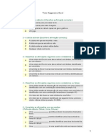 Teste Diagnostic o Excel