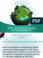 APEC Vows To Avoid Mishaps