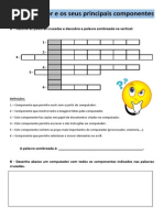 Ficha de trabalho - O computador e os seus componentes