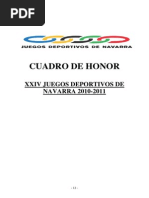 Cuadro de Honor Xxi VJ DN