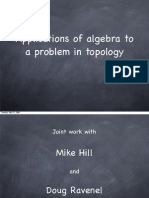 Applications of Algebra To A Problem in Topology - by Michael Hopkins