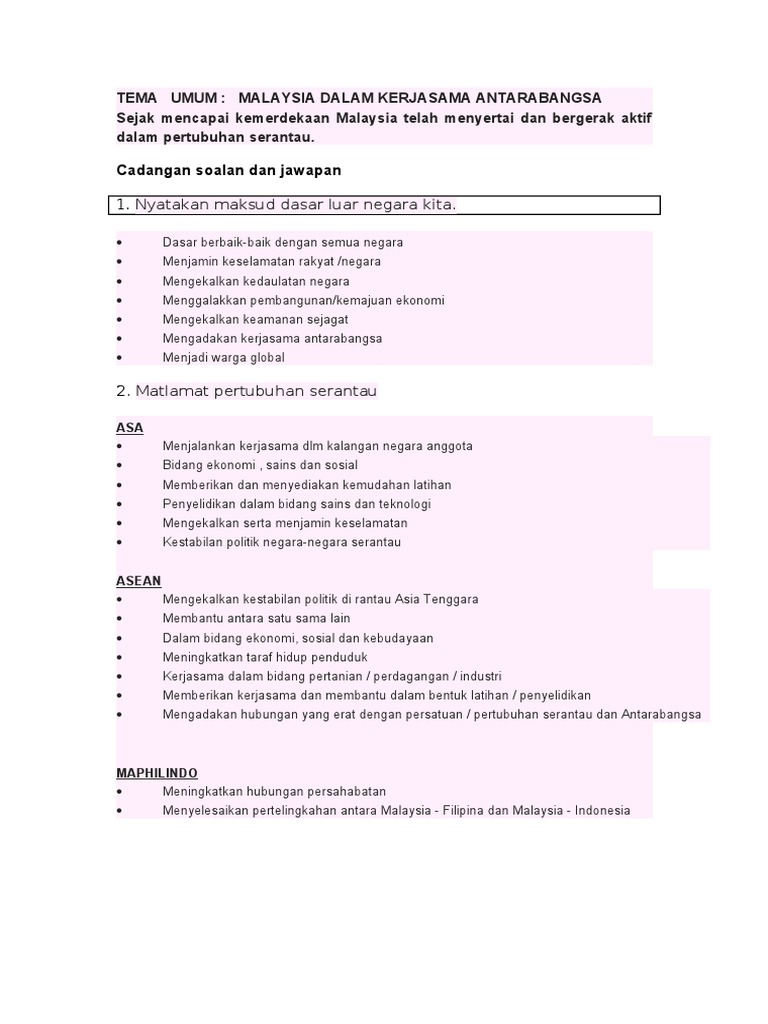 Contoh Soalan Cadangan Jawapan Tema Umum Sejarah Kertas 3 Pdf