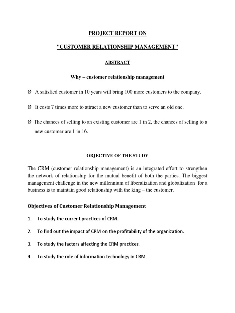 Customer Relationship Management Insights | PDF | Customer Relationship ...