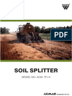 Soil Splitter: Model No.-Acm-Tf-I-Ii