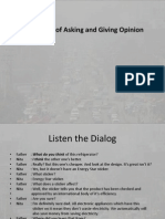 Expression of Asking and Giving Opinion