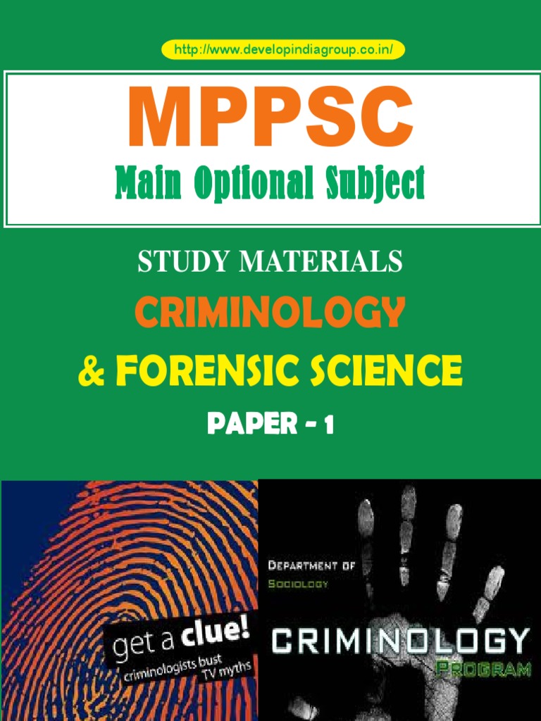 Criminology and Forensic Science Overview | PDF | Criminology | Law ...