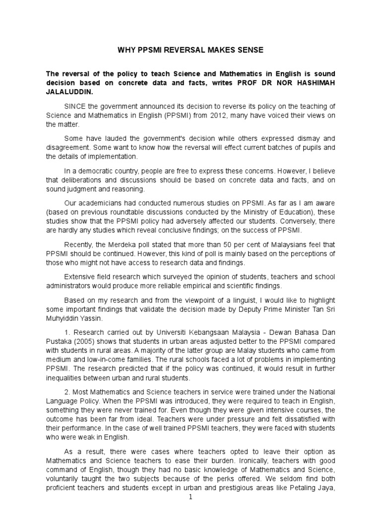 Why Ppsmi Reversal Makes Sense Malaysia Indonesian Language - 