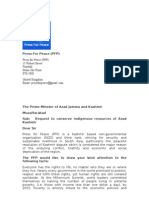 PFP Letter to PM,On Environmental Protection