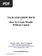 Download Talk  Grow Rich - How To Create Wealth Without Capital - Ron G Holland by Ron G Holland SN17505066 doc pdf