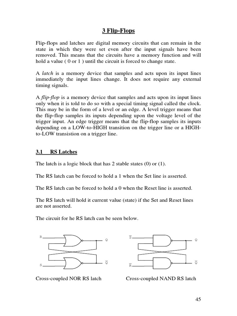 Flip Flops Electronics Digital Electronics