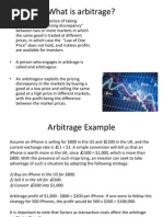 Arbitrage and Law of One Price