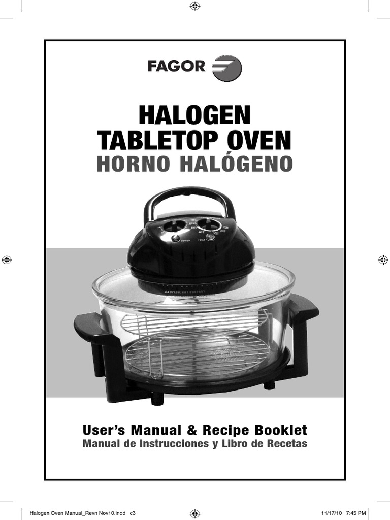 Halogen Oven Manual Revn Nov10 PDF Grilling Roasting