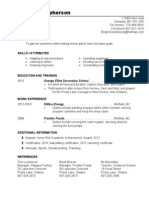 Planning Resume