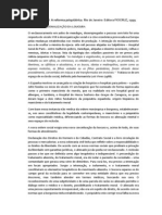 RESUMO DO RESUMO DA REFORMA PSIQUIÁTRICA