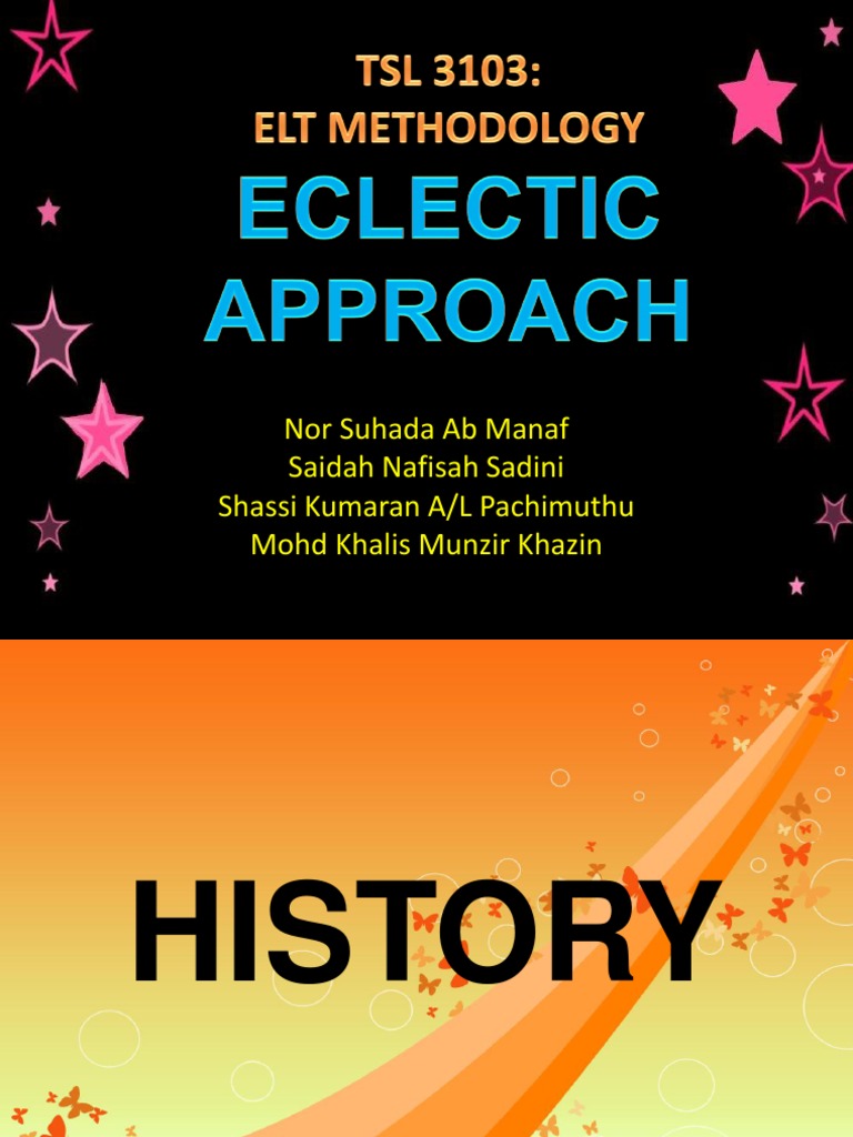 Eclectic Approach PDF Cognition Teaching