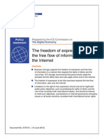 Freedom of Expression and the Free Flow of Information on the Internet