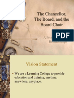 The Chancellor, The Board, and The Board Chair: A Primer On Effective Relationships