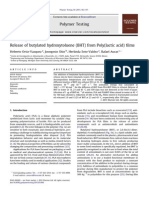 Release of Butylated Hydroxytoluene (BHT) From Poly (Lactic Acid) Films