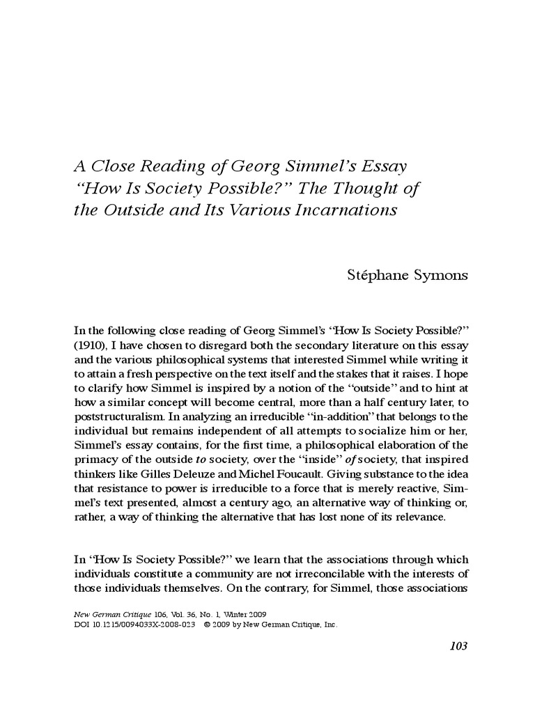 Georg simmel contribution to sociology pdf image