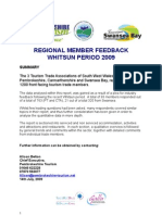 Whitsun Regional Feedback Summary Survey Doc - Newsletter