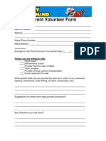 Parent Volunteer Form
