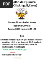 Trabalho de Química