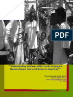 Understanding Existing Conflict Trends of Gangs in Western Kenya Their Contribution To Insecurity