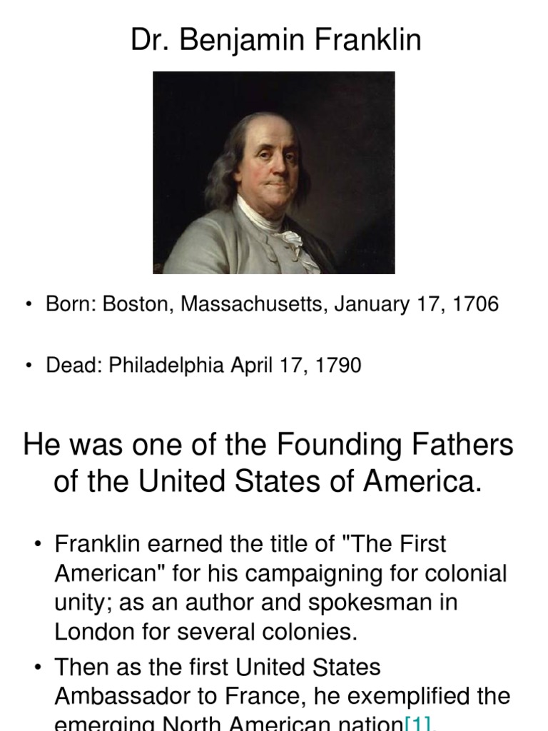 Dr. Benjamin Franklin Report | Benjamin Franklin | United States