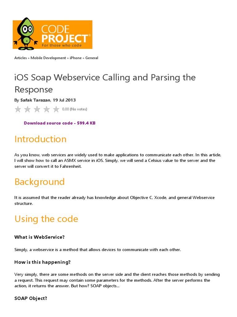 iOS SOAP Web Service Tutorial | PDF | Web Service | Soap