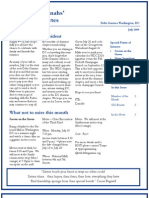 July 2009 Newsletter