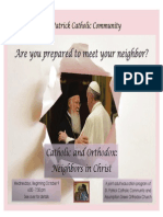 Catholic and Orthodox Neighbors in Christ