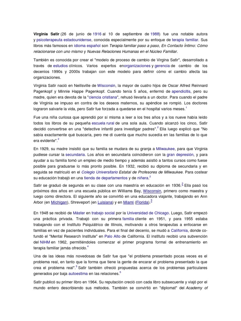 En contacto intimo virginia satir