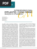 ARTIGO - INTERMEDIARIOS PARA IMPLANTES CONE MORSE SELEÇÃO E UTILIZAÇÃO