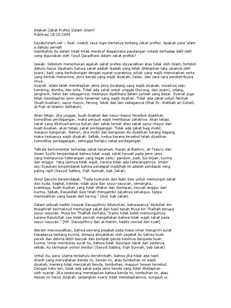 Contoh Soal Tentang Zakat Perdagangan