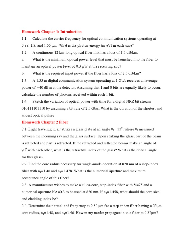 Optical Fiber Communication Systems Analysis of Digital Modulation