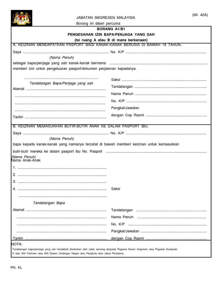 Borang imigresen pdf