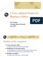 Cross-Cultural Issues in Business Ethics: John Hooker Carnegie Mellon University June 2007