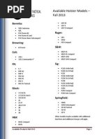 Safariland Duty Holster Fit Chart | PDF | Weapon Design | Firearm ...