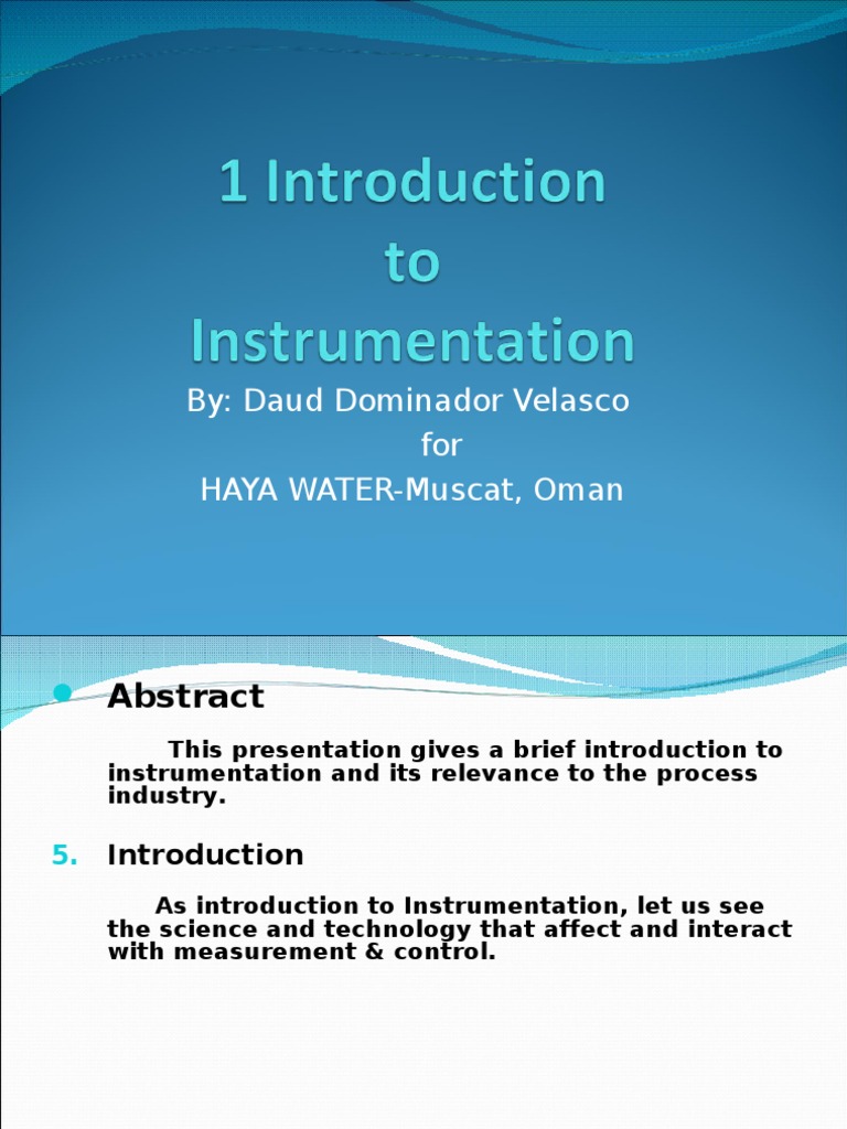 Introduction to Process Instrumentation | PDF | Instrumentation | Telemetry