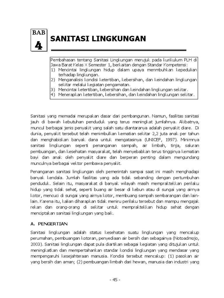 Bab 4 Sanitasi Lingkungan