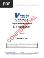 VC0706 Digital Video Processor Datasheet