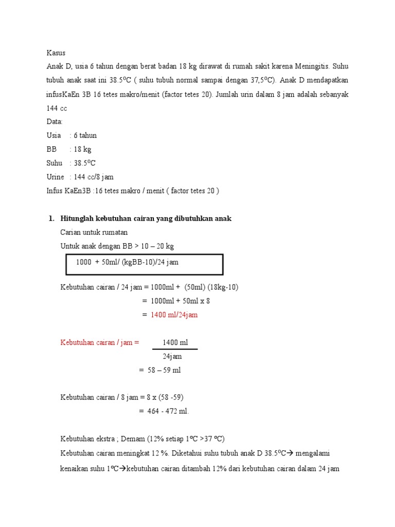 Rumus Menghitung Kebutuhan Cairan Blogs Tips