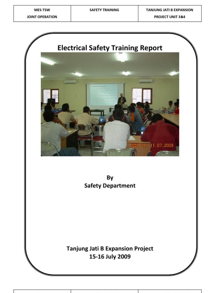 Electrical Safety Training Report PDF Electrical Wiring Electrician