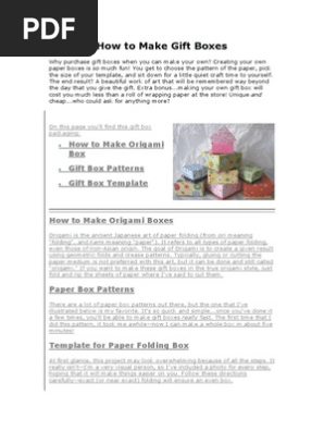 How to Make Gift Boxes