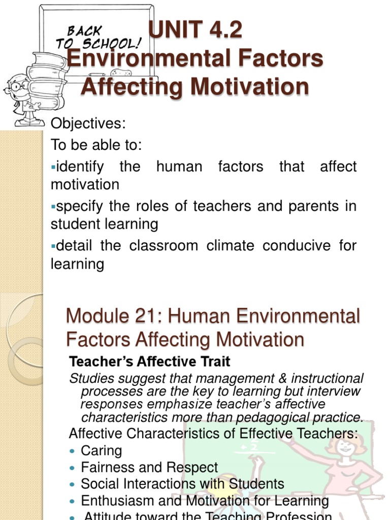 Facilitating Learning Environmental Factors Slides | PDF | Teachers ...