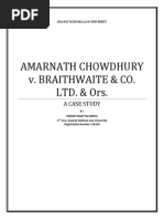 Amarnath Choudhary V. Braithwaite and Co. Ltd.- Case Analysis